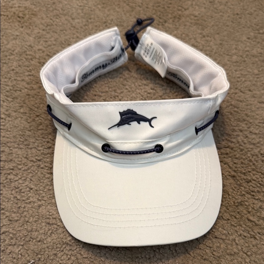 Tommy Bahama White Visor Hat with Raised Logo